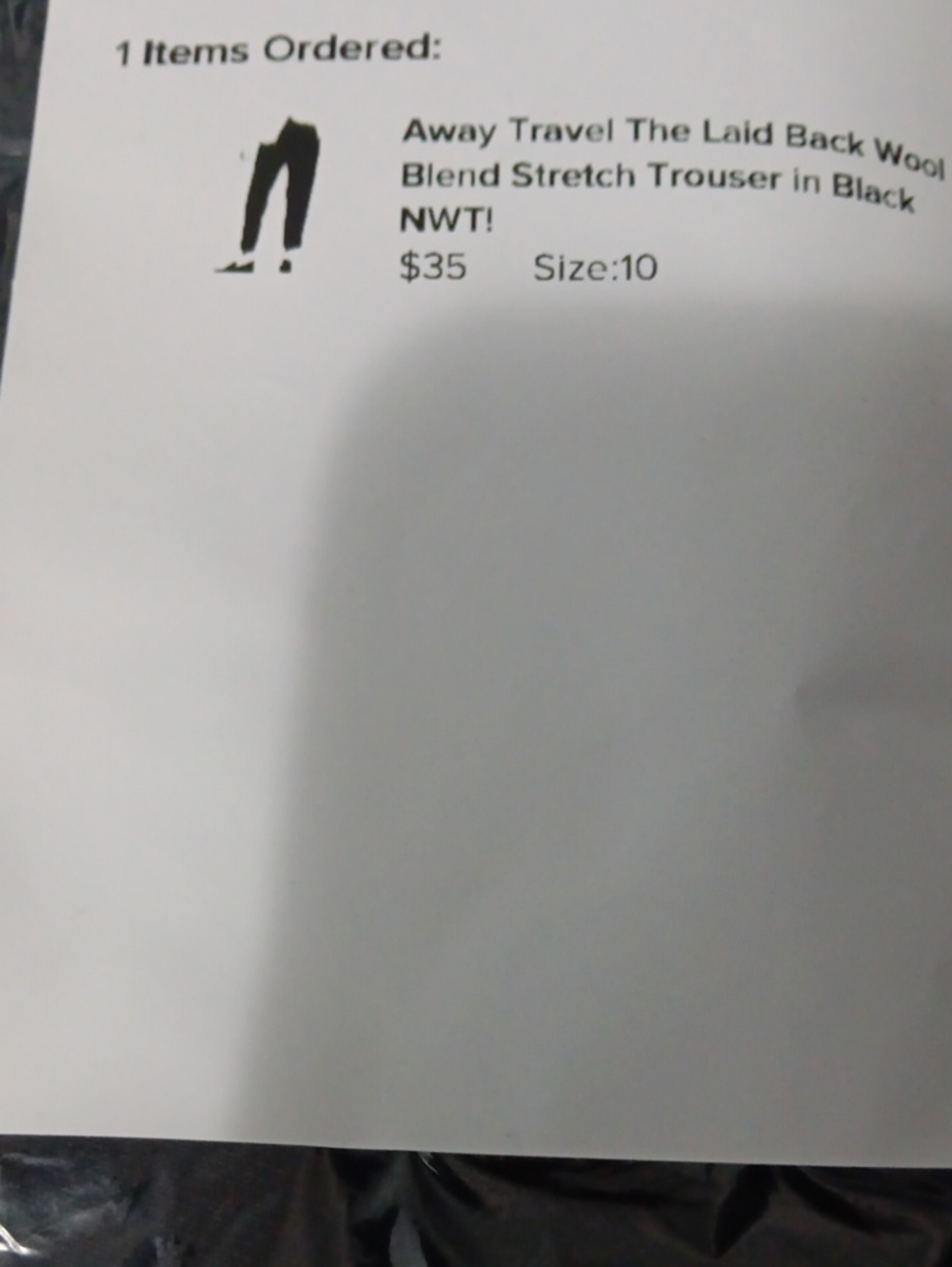 Away Black Stretch Trousers